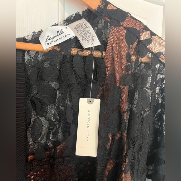 NWT Anthropologie Black Lace Carissima Sheath Dress - Byron Lars, Size 14 - Picture 4 of 7